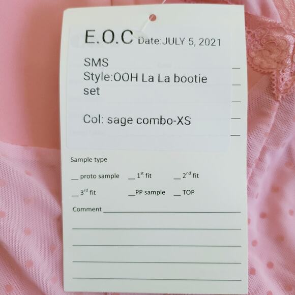 FREE PEOPLE bralette Oh La La Booty polka dot sheer mesh lace pink bra Sz XS NEW - Picture 5 of 7